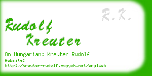 rudolf kreuter business card